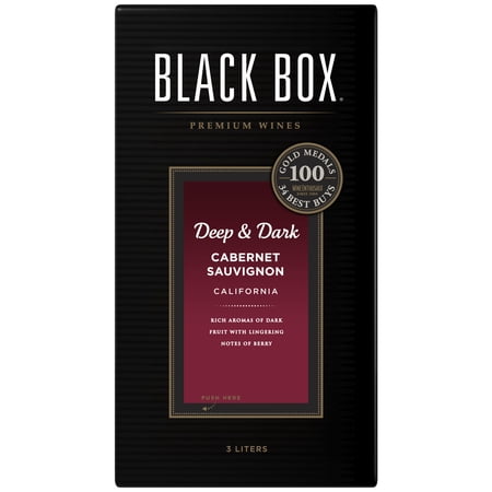 Black Box Deep & Dark Cabernet Sauvignon Red Wine, 3 L Box
