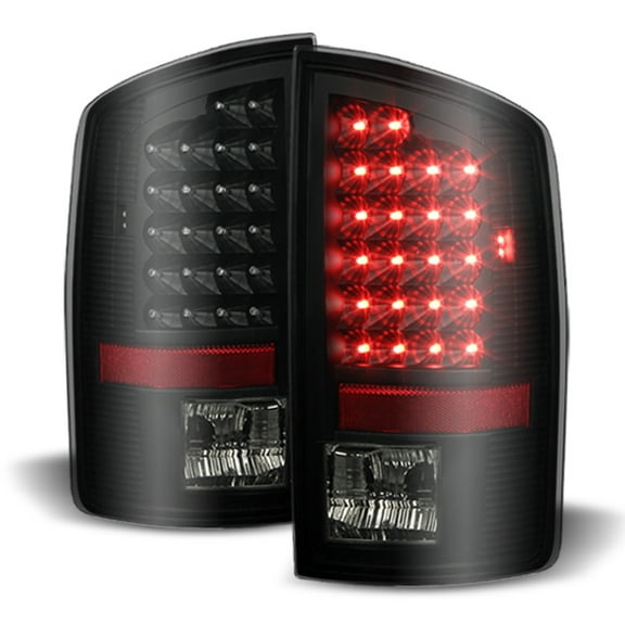 Blk Smoked 2002-2006 Dodge Ram 1500 LED Tail Lights Lamps Left+Right Aftermarket