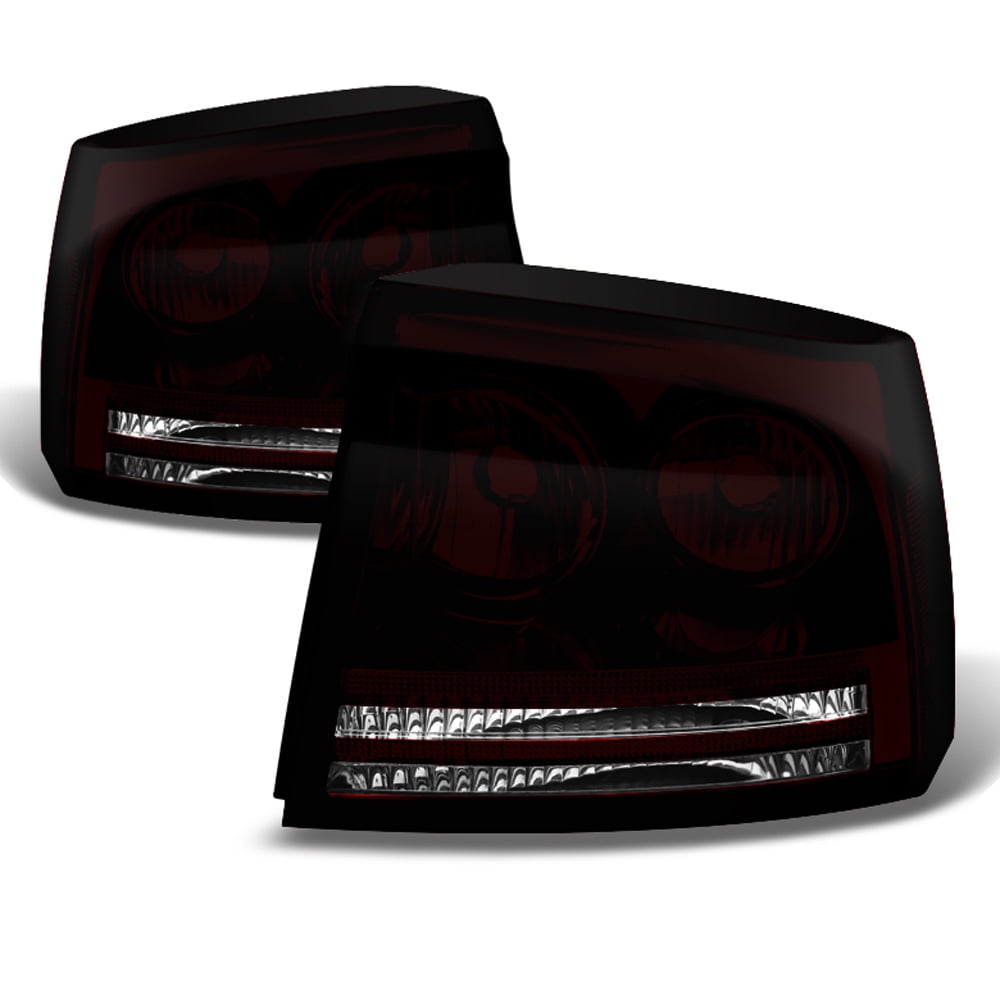 Blk Tinted 2006 2007 2008 Dodge Charger Tail Lights Brake Lamps 06-08 ...