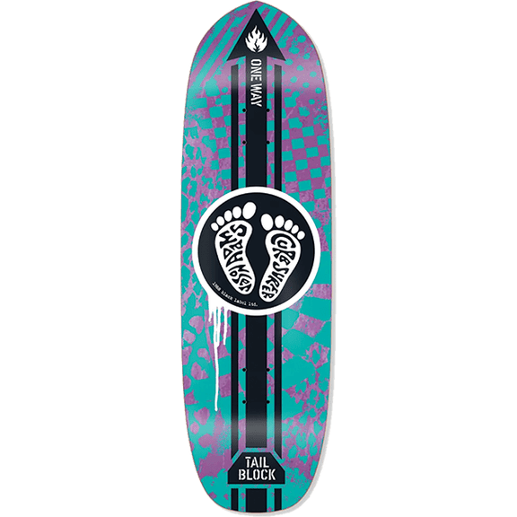 Black Label Adams Curb Surfer Skateboard Deck 9.75x32.82 Blue