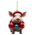 Blmiede Halloween decorations,Christmas Hat Pig Decoration Cute Cartoon