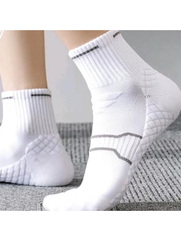 100% Cotton Socks Socks for Men Athletic Pull-On Grip Socks Socks Active Fit Athletes Foot Quarter Hiking Socks Men,Free Size