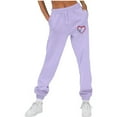 thumbnail image 1 of Blmnix 2024 Womens Sweatpants Workout Purple Baggy High Loose Casual Joggers Sweatpants for Junior Sexy, 1 of 5