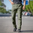 thumbnail image 1 of Blmnix Baggy Hiking Pants Mens Pants Cargo Low Rise Waterproof Pants Active Fit Jeans Long Slim Straight Green Mens Summer Pants,S, 1 of 9