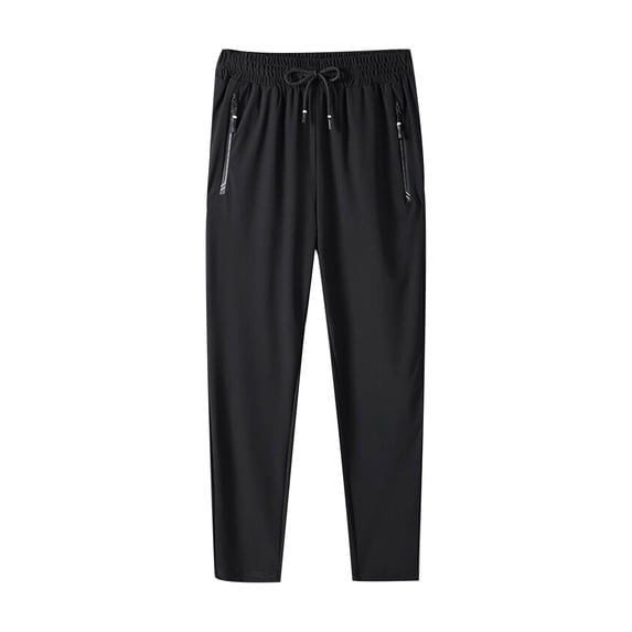 Blmnix Baggy Pants Men Low Rise Pleated Lightweight Pants Beach Pants Pants Black Full Straight-Leg Mens Summer Pants,XXXXXXXXL