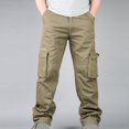 thumbnail image 1 of Blmnix Baggy Pants for Men Low Rise Pleated Carpenter Pants Cargo Work Pants Pant Long Straight-Leg Yellow Summer Pants for Men,XL, 1 of 9