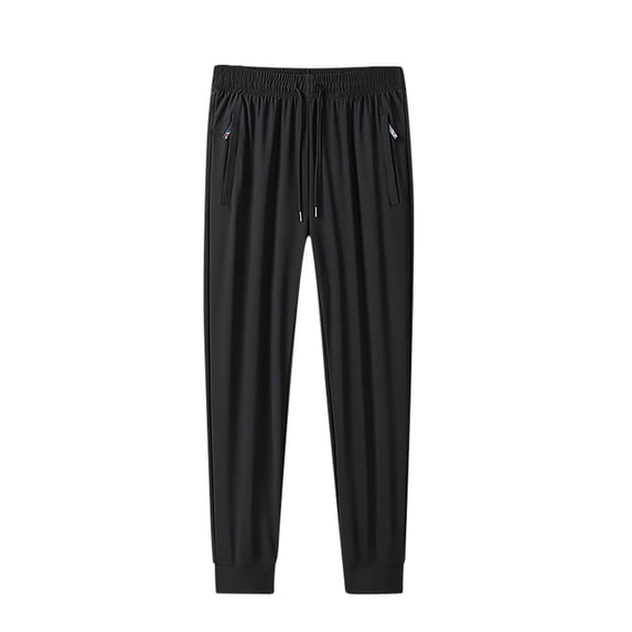 Blmnix Baggy Sweatpants Men's Pants Track Pants Relaxed Fit Joggers Jean Black Taper Ankle Low Rise Summer Pants for Men,XL