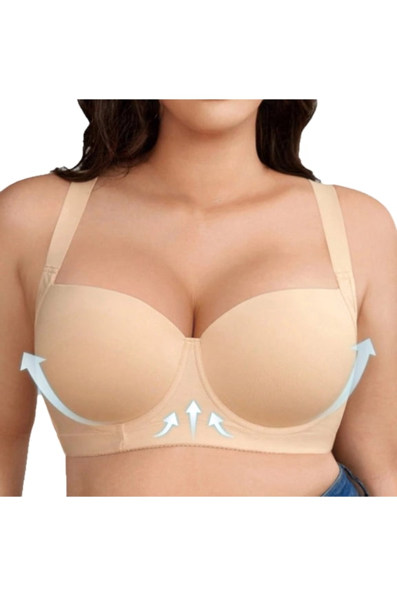 Balconette Bras for Women Push-Up Seamless Bras Minimizer Plus Size Bras 36D-46D