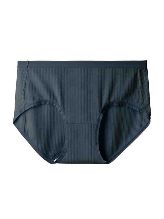 Bamboo Underwear Panty Women High Waisted Briefs Panty Seamless Pull-On Gray Tight Embossed Period Panties Women,M