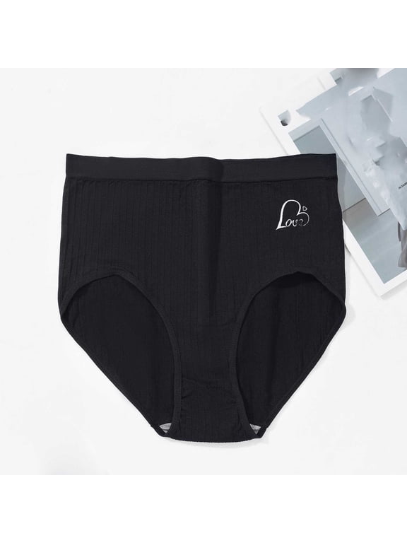 Bamboo Underwear Underwear for Women Briefs Tummy Control Panties Ventilated Modern Fit Black Pull-On Embossed Plus Size Underwear,XXXXL