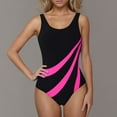 thumbnail image 1 of Blmnix Bathing Suit for Women Tummy Control Bodysuit One Piece Swimsuit Swimwear Crew Neck Black Sexy Bathing Suit for Women,XXL, 1 of 5