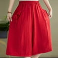thumbnail image 1 of Blmnix Bermuda Shorts Womens Plus Size Long Shorts Pull on Shorts High Red Running Shorts Women,XXXXL, 1 of 6