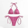 thumbnail image 1 of Blmnix Bikini Swimsuits Swimsuits for Women Two Piece Swimsuit Sexy Swimsuits Swimming Suits Pink Halter 2 Piece Swimsuit for Women,L, 1 of 5