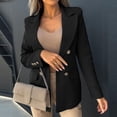 thumbnail image 1 of Blmnix Black Dressy Jackets for Women Blazer Long Work Solid Long Sleeve Suit Tops for Teen Loose, 1 of 9
