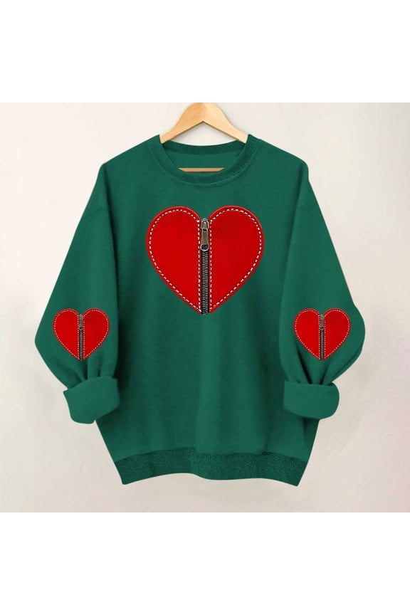 Blouses Blouse Tops for Women Valentine Pullover love heart Pullover Blouses Athletic Shirts Women