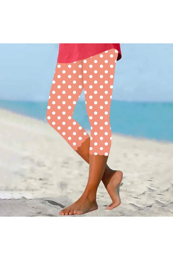 Business Casual Pants for Women Leggings Capri Pants Chinos Trousers Slim-Leg 7/8th High Orange Loose Pants for Women,L