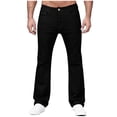 thumbnail image 1 of Blmnix Cargo Mens Pants Men's Jeans Mens Jeans Relaxed Fit Baggy Low Waisted Sweatpants Long Flare-Leg Black Men's Casual Pants,M, 1 of 8