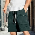 thumbnail image 1 of Blmnix Cargo Shorts Shorts Men Mens Shorts Casual Bermuda Short with Zipper Pockets Low Green Mens Basketball Shorts,XXL, 1 of 6