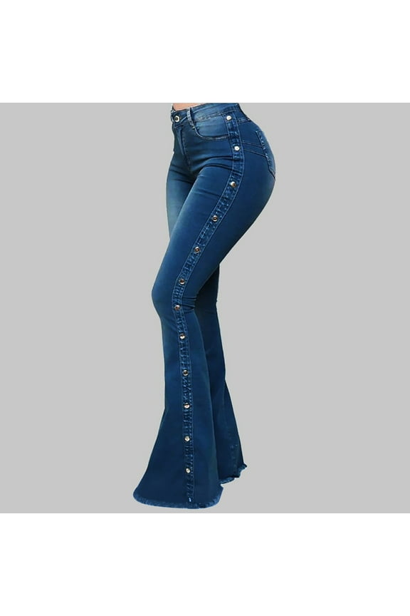 Cargo Women's Pants Plus Size Trouser Jeans Trousers High Long Slim Bootcut Blue Dressy Pants for Women,XXL