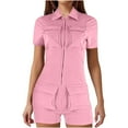 thumbnail image 1 of Blmnix Cargo Womens Shorts Biker Shorts Rompers Short High Pink with Pockets Womens Running Shorts,XXL, 1 of 4