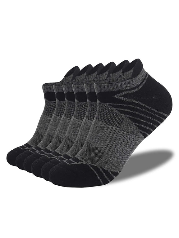 Casual Mens Socks Pull-On Heel Socks 100% Cotton Socks Stockings Athletes Foot Above-Ankle Classic Fit Gray Hiking Socks Men,S