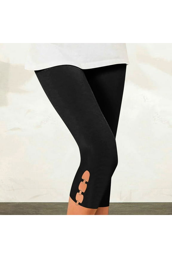 Chinos Womens Pants Cotton Yoga Pants Capri Pants Trousers Slim-Leg Black 7/8th High Trousers for Women,XXXL