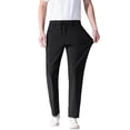 thumbnail image 1 of Blmnix Comfy Pants Pants Men Work Pants Baggy Low Rise Pleated Sweatpants Cropped Straight-Leg Black Summer Pants,XXXL, 1 of 8