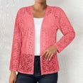thumbnail image 1 of Blmnix Convertible Jacket Women Lace lnsert Pull-On Womens Summer Jacket Spring Jackets Coat Cocoon Long Sleeve Red Winter Jackets for Women, 1 of 5