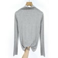 thumbnail image 1 of Blmnix Cotton Pajamas Pjs Sets for Women Warm Pajamas Sleep Tops Tops Long Sleeve Gray Mock Neck Womens Pajama Sets Shorts,L, 1 of 4