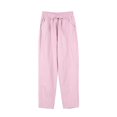 thumbnail image 1 of Blmnix Cotton Pants Business Casual Pants for Women Palazzo Casual Pants Pant High Cropped Straight-Leg Pink Womens Pants Trendy,M, 1 of 4