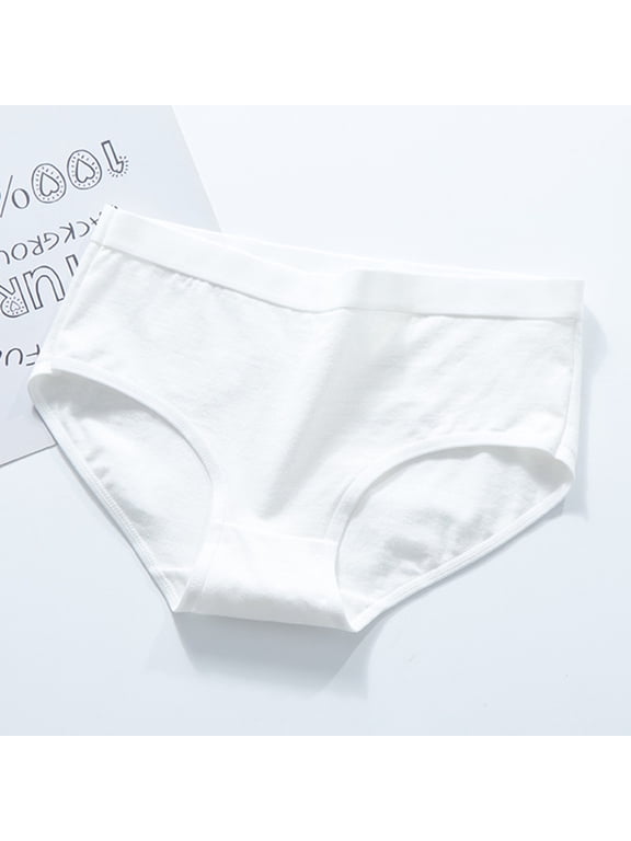 Cotton Underwear Women Panties Hipster Panties Briefs Panty Pull-On Moisture-Wicking White Active Fit Patch Period Panties Women,L