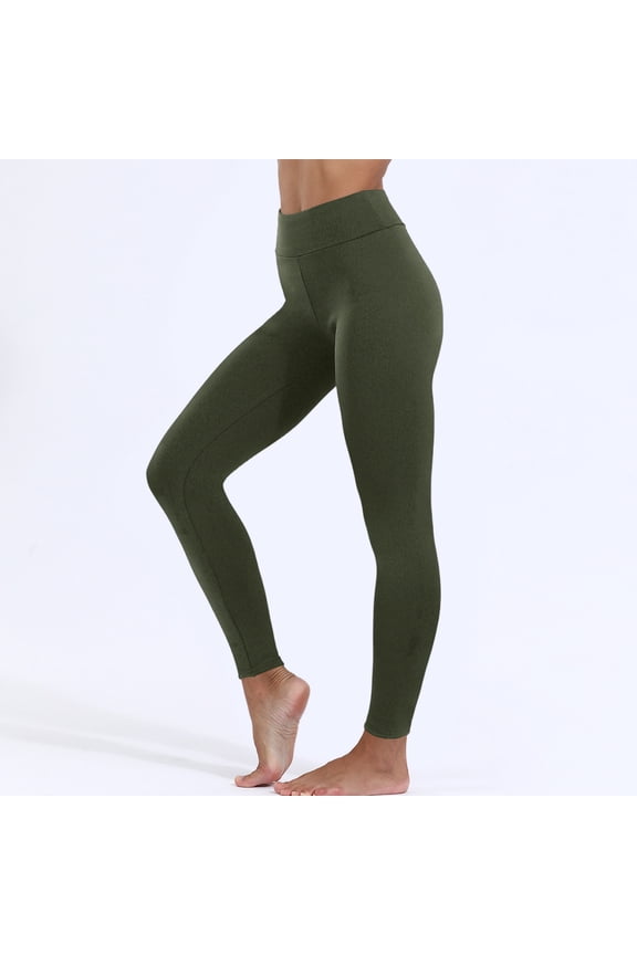 Cotton Yoga Pants Wide Leg Pants for Women Leggings Flat Front Leggings Slim-Leg Green High Ankle Snow Pants for Women,M