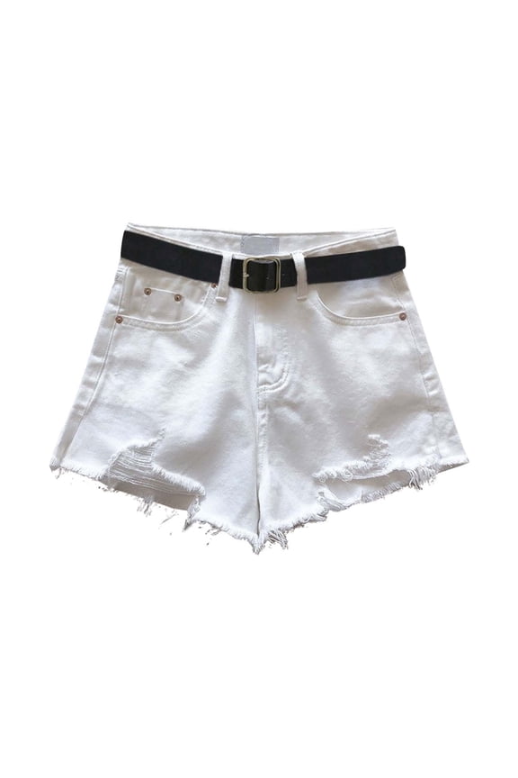 Cut-off Shorts for Women Jean Shorts Plus Size Shorts High White Womens Athletic Shorts,XL
