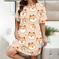 thumbnail image 1 of Blmnix Cute Nightgowns Womens Sleep Shirts Plus Size Nightgown Sleepshirts Nightshirt Yellow Crew Neck Short Short Sleeve Summer Nightgowns for Women, 1 of 6