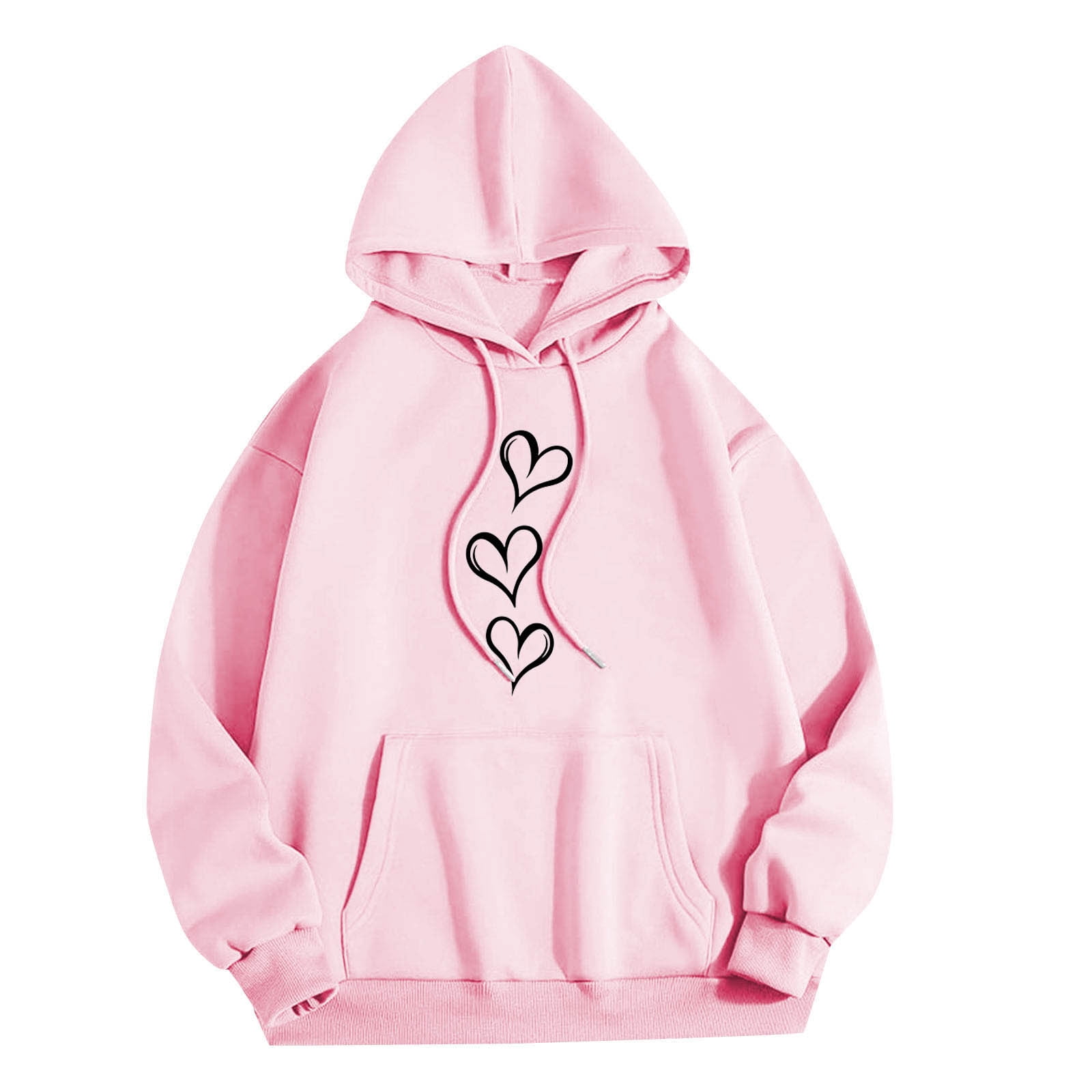 Blmnix Cute Women Sweatshirt Pink Fashion Teacher Blouses Hoodie Long ...