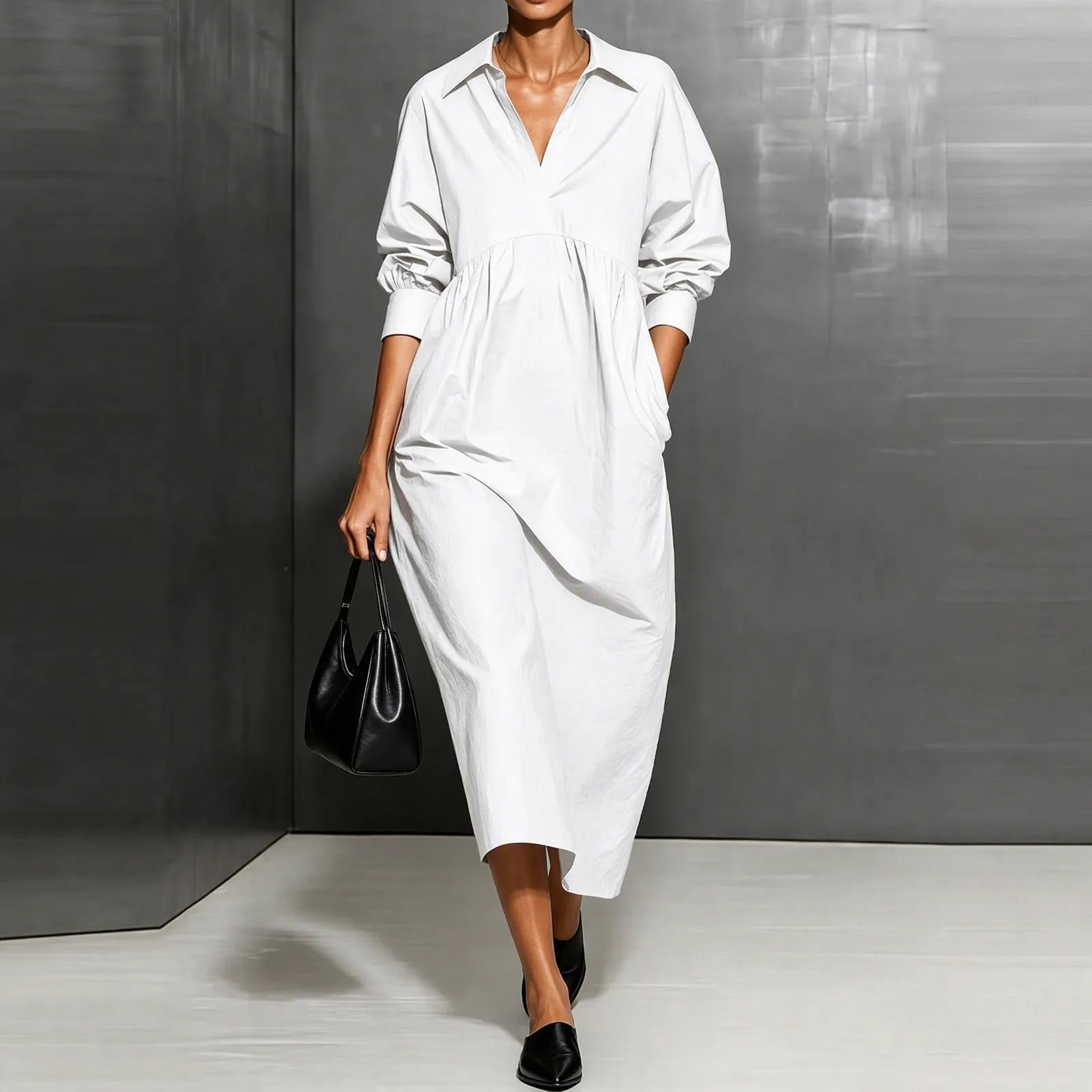 Blmnix Dresses with Pockets Women Dresses Work Dress Fit and Flare ...