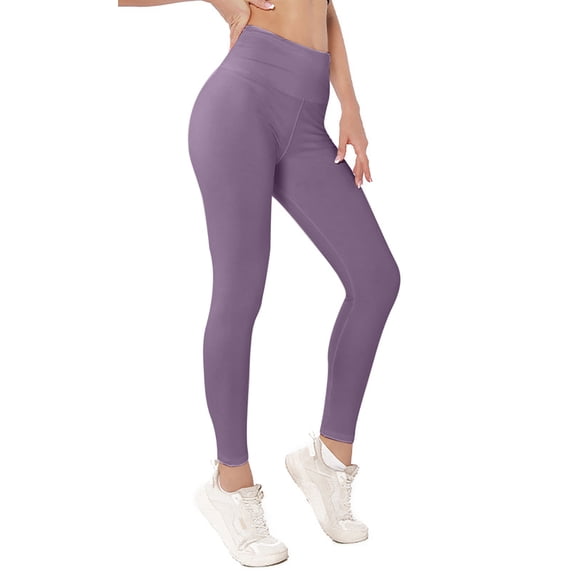 Blmnix Flat Front Pants for Women Trendy Cotton Yoga Pants Sweat Pants Pant Slim-Leg Purple Skinny High Waisted Ankle Women Pants Casual,XXL