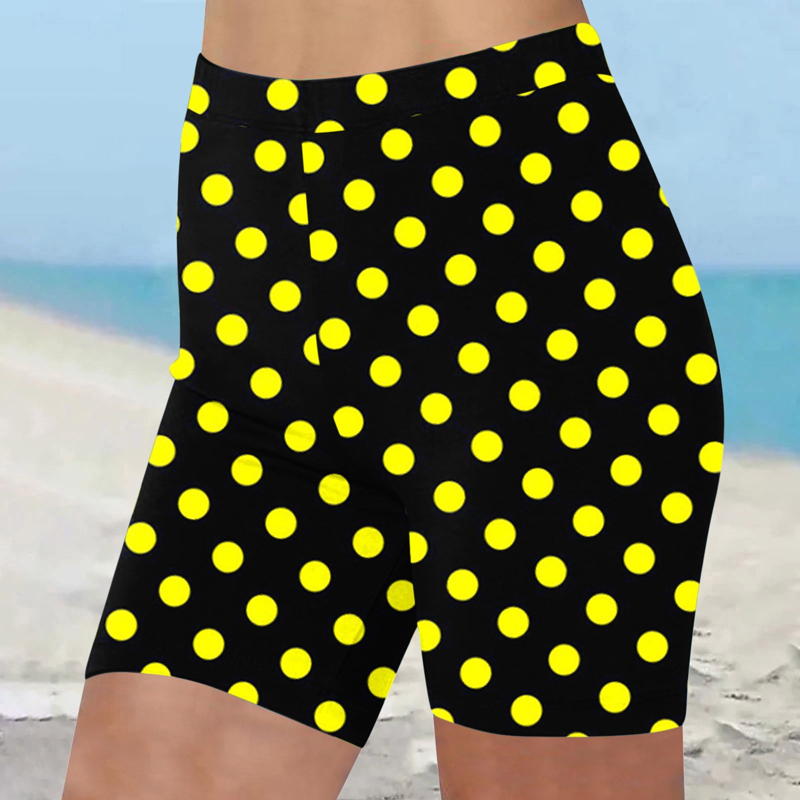 Blmnix Flat Front Summer Shorts for Women Beach Shorts Boxer Shorts ...