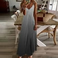 thumbnail image 1 of Blmnix Flowy Sparkly Dresses for Women Gradient Slip Dress Skirts Tea-Length Sleeveless V-Neck Gray Spring Dress,S, 1 of 5
