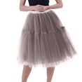 thumbnail image 1 of Blmnix Gray Fall Skirts for Women 2025 Tulle Tutu Plus Size Skirts Plus Size Skirts, 1 of 4