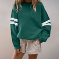 thumbnail image 1 of Blmnix Green Sweatshirt for Women Basic Tee Athleisure Pullover Women's Tops Casual Crew Neck Novelty Long Sleeve Tops, 1 of 5