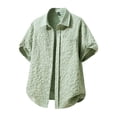 thumbnail image 1 of Blmnix Guide Mens T Shirts Hawaiian Shirt Beach Shirts Baggy T-Shirts Collared Short Sleeve Green Button UP Mens Work Shirts,M, 1 of 8
