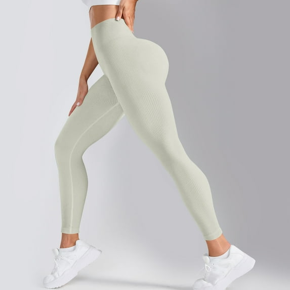 Blmnix Gym Hiking Pants Women Beige Joggers Sports Slim Jogging Pants for Women Jogger Long High Waist Pants