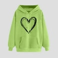 thumbnail image 1 of Blmnix Gym Oversized Sweatshirt Love Heart Business Work Women's Boho Tops Long Sleeve Hoodie Hooded Tops, 1 of 5