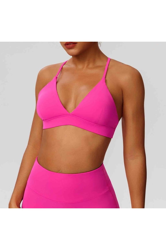 Halter Bra Womens Bras Wireless Bras Sports Bras Seamless Bras Bralette Bralettes Pink Push Up Bras for Women,L