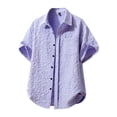 thumbnail image 1 of Blmnix Hawaiian Shirt Mens T Shirts Baggy Guide Beach Shirts Tees Purple Collared Button UP Short Sleeve Mens Summer Shirts,M, 1 of 4