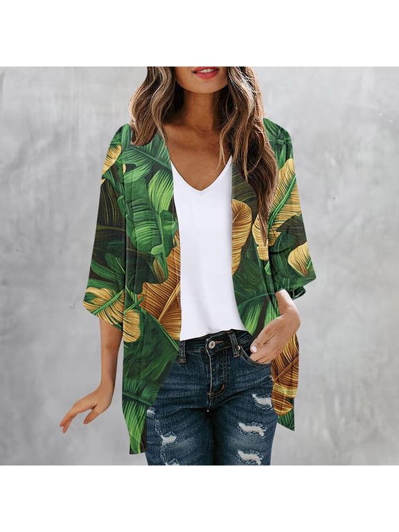 High-Low Womens Jackets Lightweight Cardigans Convertible Plus Size Adaptable Coats Mid-Length Short Sleeve Jackets for Women Trendy