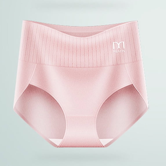 Blmnix High Waisted Ladies Underwear Seamless Tummy Control Breathable Underwear Boxer Patch Pink Women Underwear Pack