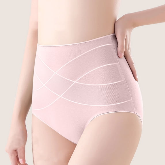 Blmnix High Waisted Underwear Women Tummy Control Seamless Underwear Moisture Wicking Panty Pink Womens Boxers,XL