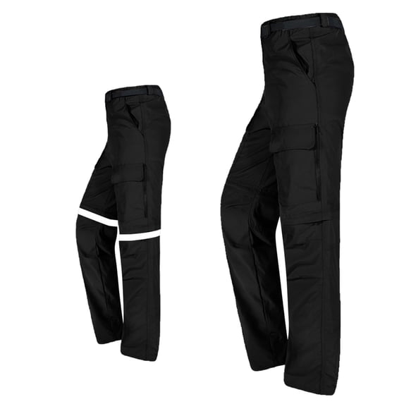 Blmnix Hiking Pants Pants Men Carpenter Parachute Pants Baggy Bottoms Low Waisted Black Straight-Leg Long Summer Pants for Men,L